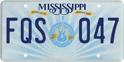 MS license plate FQS047
