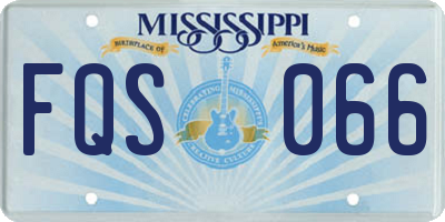 MS license plate FQS066
