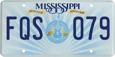 MS license plate FQS079