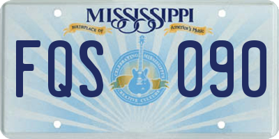 MS license plate FQS090