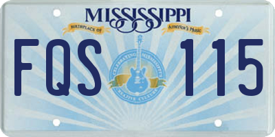 MS license plate FQS115