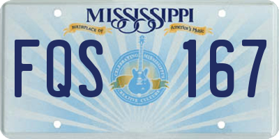 MS license plate FQS167
