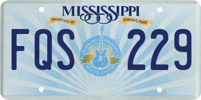 MS license plate FQS229