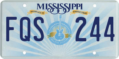 MS license plate FQS244