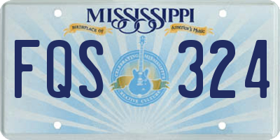 MS license plate FQS324