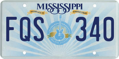 MS license plate FQS340