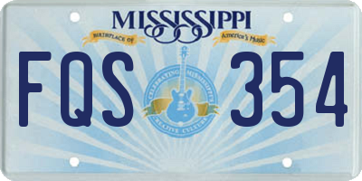 MS license plate FQS354