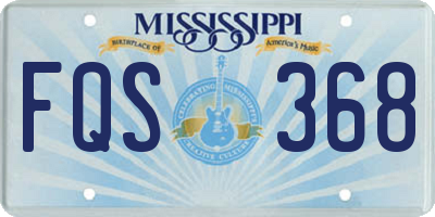 MS license plate FQS368
