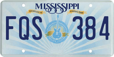 MS license plate FQS384