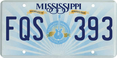 MS license plate FQS393