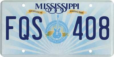 MS license plate FQS408