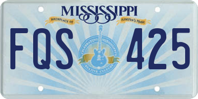 MS license plate FQS425