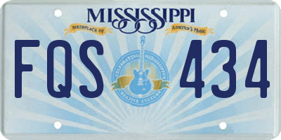 MS license plate FQS434