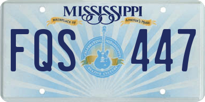 MS license plate FQS447