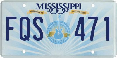MS license plate FQS471