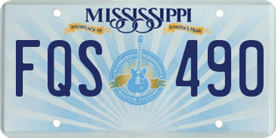 MS license plate FQS490