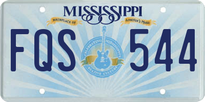 MS license plate FQS544