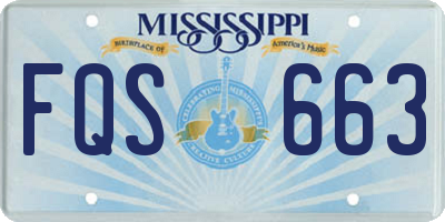 MS license plate FQS663