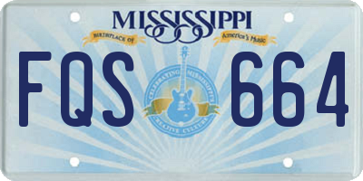 MS license plate FQS664