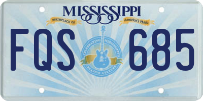 MS license plate FQS685