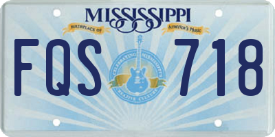 MS license plate FQS718