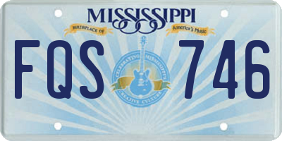 MS license plate FQS746