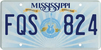 MS license plate FQS824