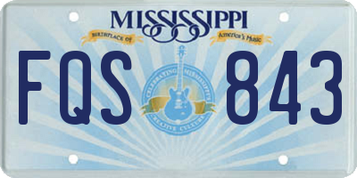 MS license plate FQS843