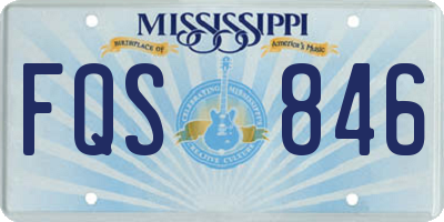 MS license plate FQS846