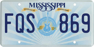 MS license plate FQS869
