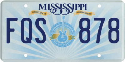 MS license plate FQS878