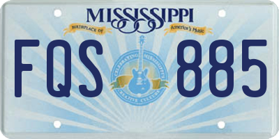 MS license plate FQS885