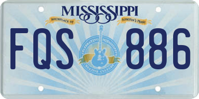MS license plate FQS886
