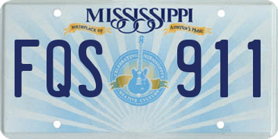 MS license plate FQS911
