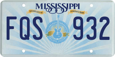 MS license plate FQS932