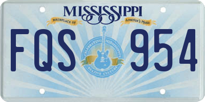 MS license plate FQS954