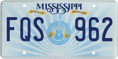 MS license plate FQS962