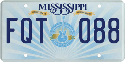 MS license plate FQT088