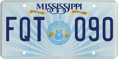 MS license plate FQT090