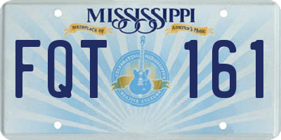 MS license plate FQT161