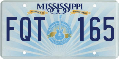 MS license plate FQT165