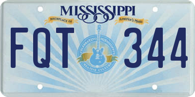 MS license plate FQT344