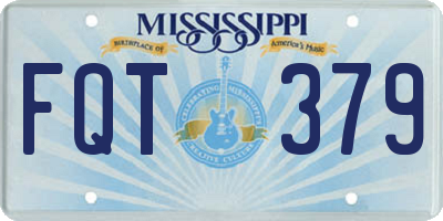 MS license plate FQT379