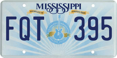 MS license plate FQT395