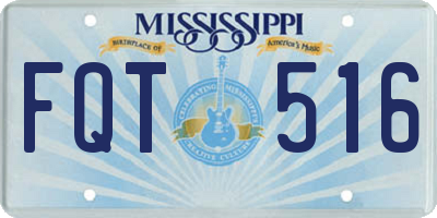 MS license plate FQT516