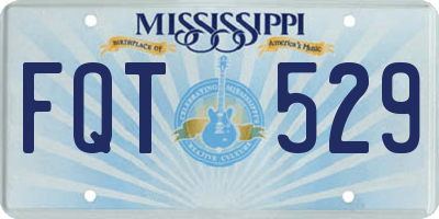 MS license plate FQT529