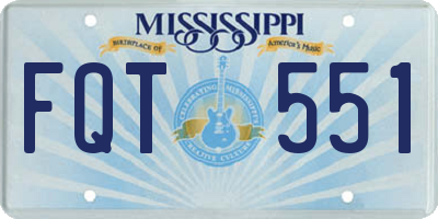 MS license plate FQT551