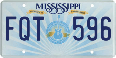 MS license plate FQT596