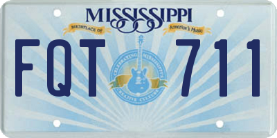 MS license plate FQT711