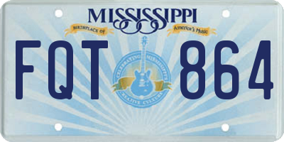 MS license plate FQT864